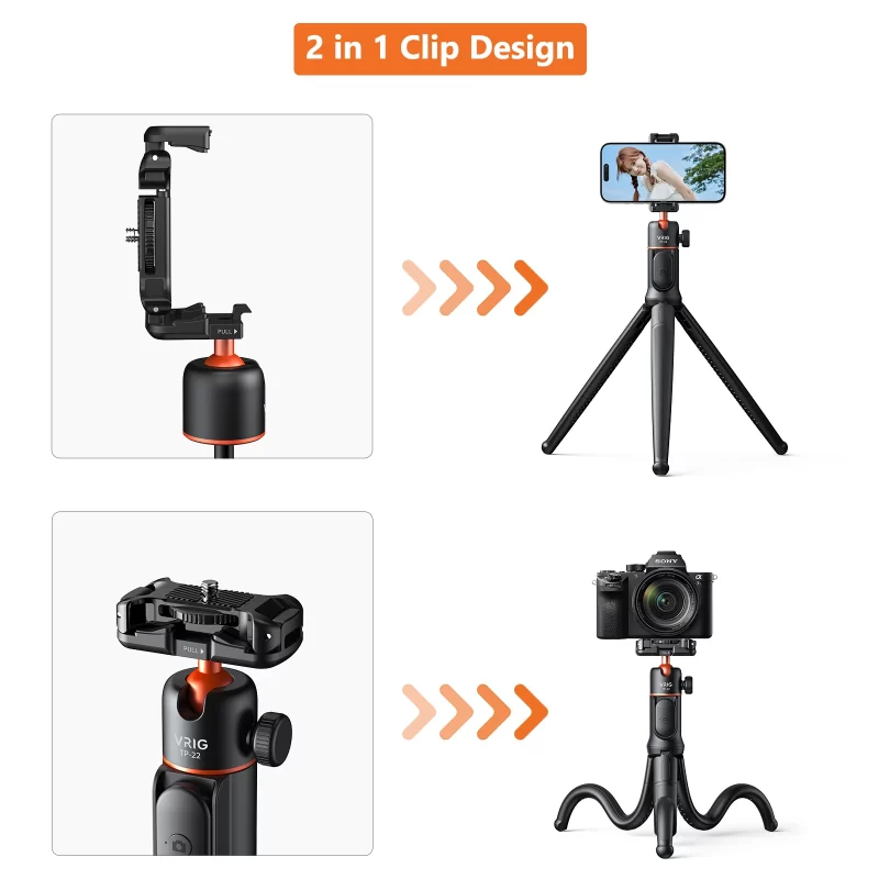 TRIPODE FLEXIBLE MS29 K&F - Imagen 3